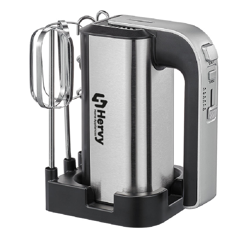 Hervy Hand Mixer 500W, 5 Speed, Turbo, HM-002 - Black