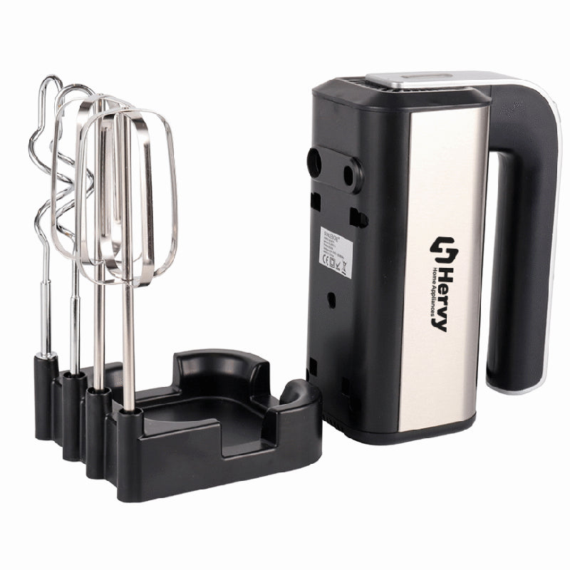 Hervy Hand Mixer 500W, 5 Speed, Turbo, HM-002 - Black