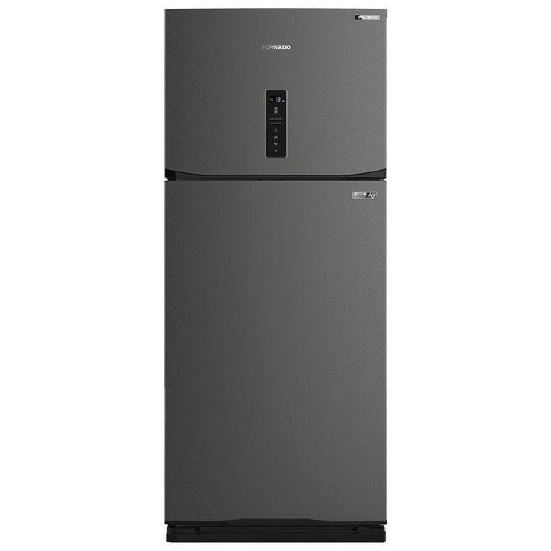 Tornado No Frost Refrigerator, Inverter, Digital, 396 Liter, RF-480ATV-DST - Dark Stainless