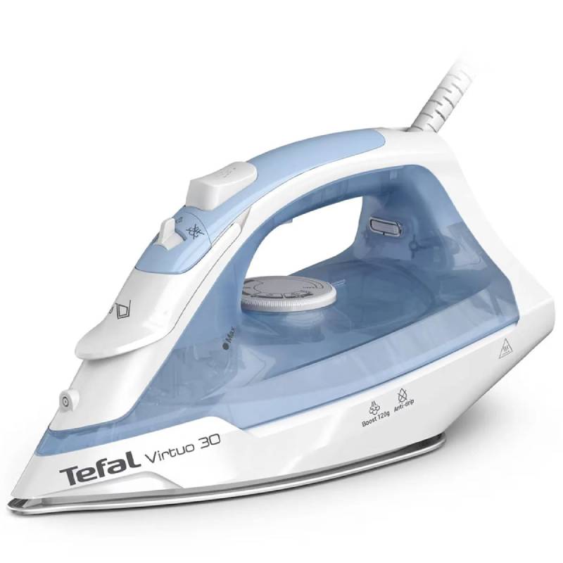 مكواة بخار Tefal Virtuo 30 بقوة 2000 وات – FV2C41E2 – أزرق