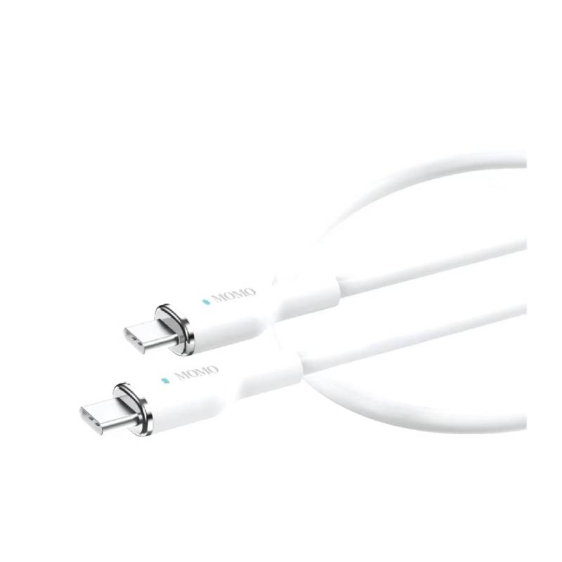 كابل MOMO Type-C إلى Type-C بطول 1 متر – 60 وات – MO-011104 – أبيض