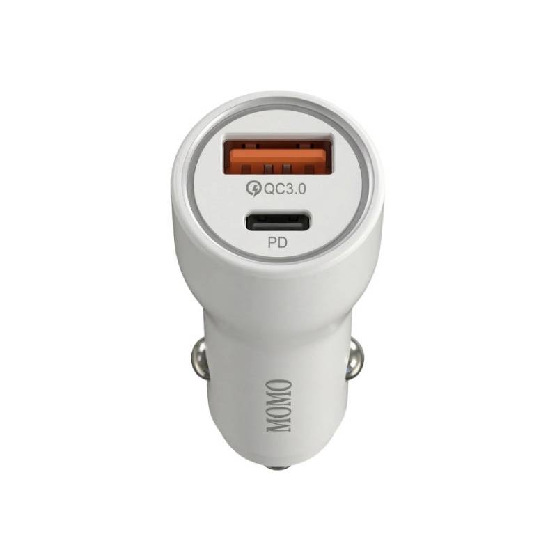 MOMO Mini Turbo USB-C Speed Car Charger – MO-055501 – White
