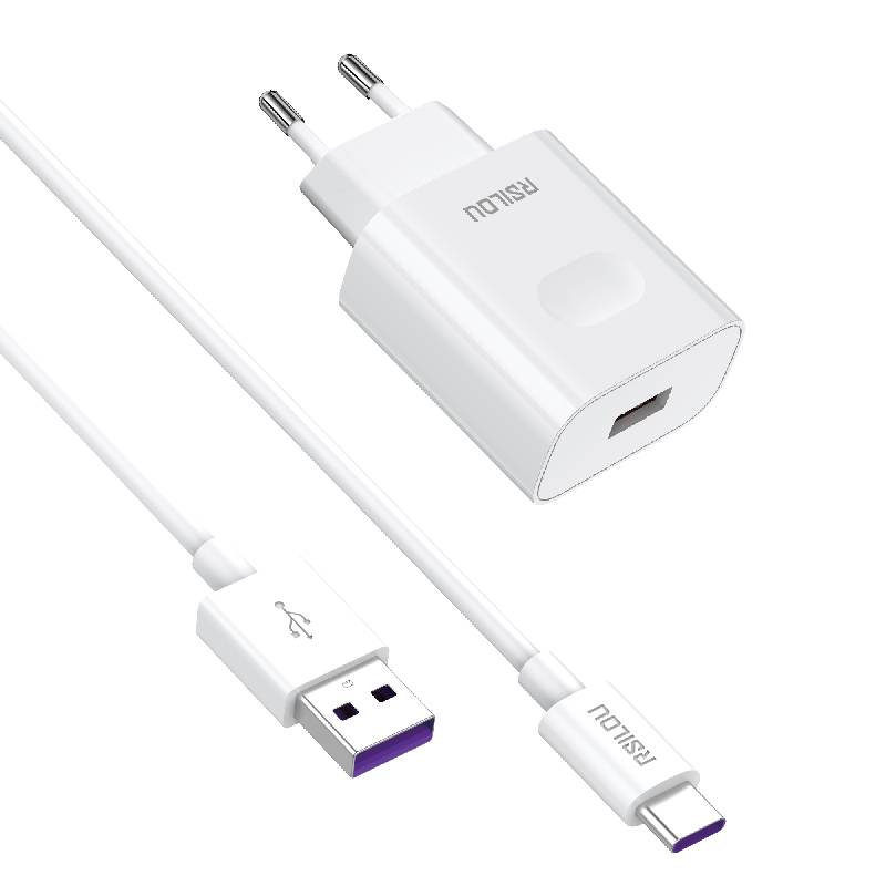 RSILOU USB-A to Type-C Charger 20W with Cable – R4222-002B – White