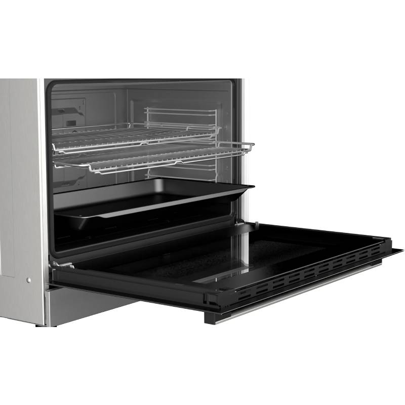بوتاجاز غاز Bosch Series 8 مقاس 90 سم، 5 شعلات، ستانلس ستيل – HIZ5G7W51S