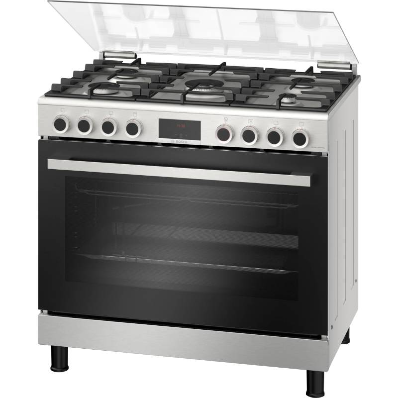 بوتاجاز غاز Bosch Series 6 مقاس 90 سم، 5 شعلات، ستانلس ستيل – HGP3I8W50S