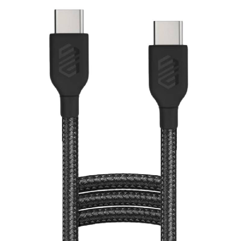 Smart Gate Braided USB-C to USB-C Cable, Fast Charging, Shielded, 3M - Black