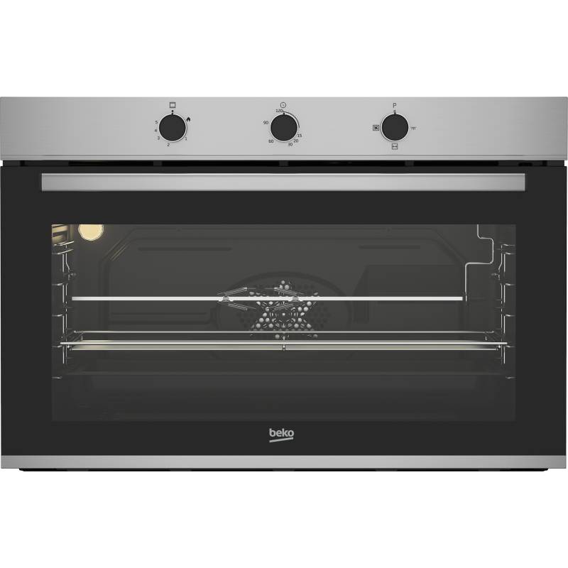 فرن Beko بلت إن غاز 90 سم 96 لتر مع شواية , BBWHT12106XS - ستانلس ستيل