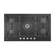 Beko Built-In Gas Hob 90cm 5 Burners Cast Iron Full Safety Tempered Glass , HISW 95226 SEL- Black