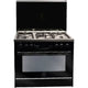Unionaire Cooker 5 Burners 90x60 Full Safety 2 Oven Fans , C69SS-GC-511-ICPS2F-IS-2W-AL - Black & Silver