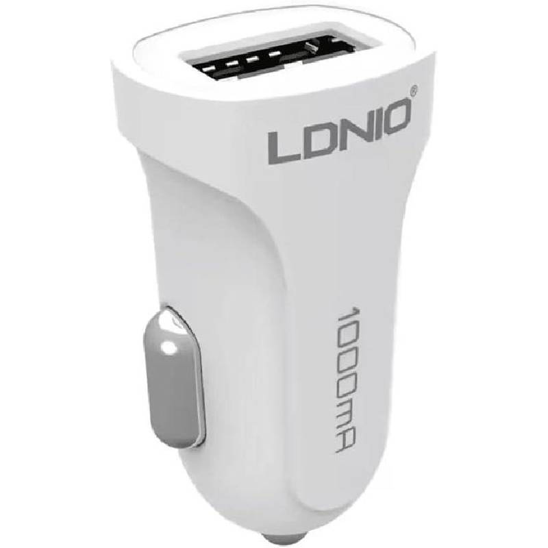 شاحن سيارة LDNIO C17 للآيفون 12 وات – أبيض