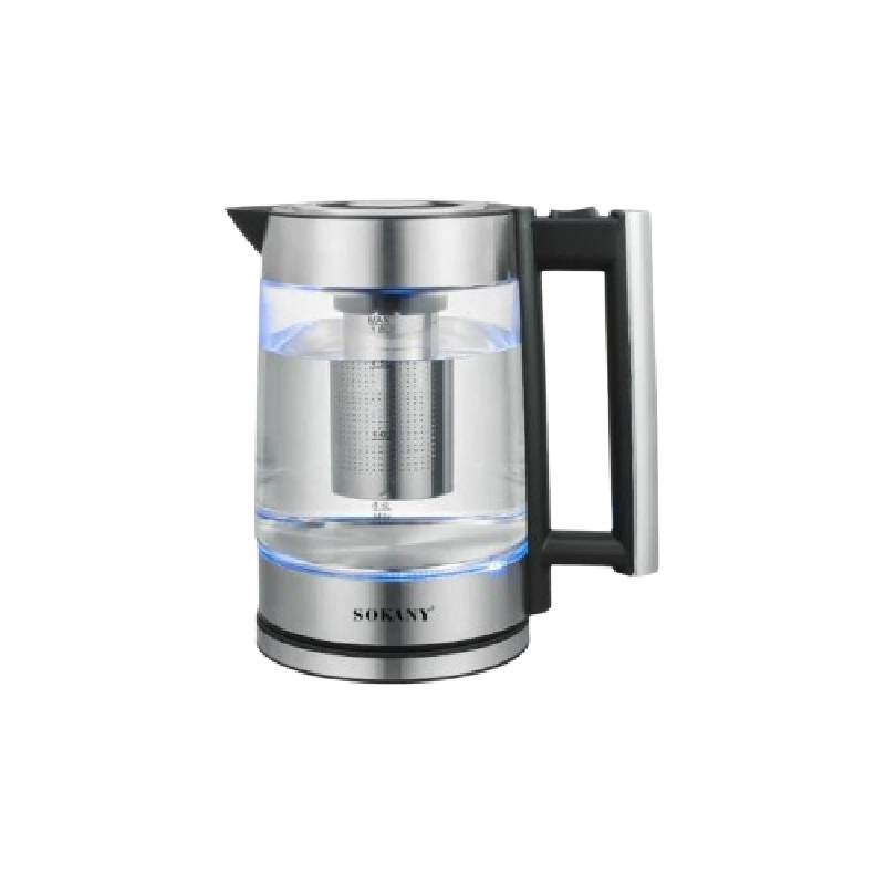 Sokany Glass Kettle 1.8L 1800W – SK-09062 – Silver
