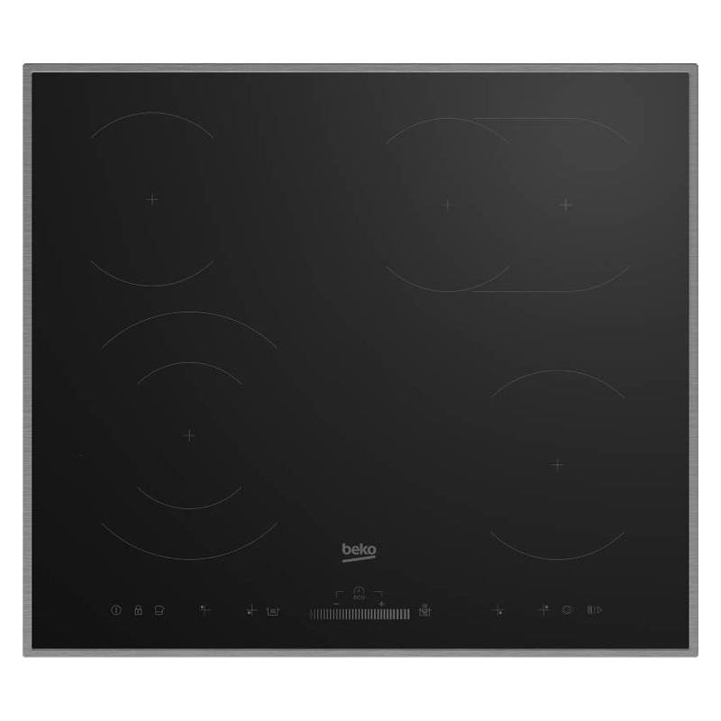 بوتجاز كهرباء Beko بلت إن 60 سم، 4 مناطق طهي، سيراميك زجاجي، HIC 64503 TX - أسود 