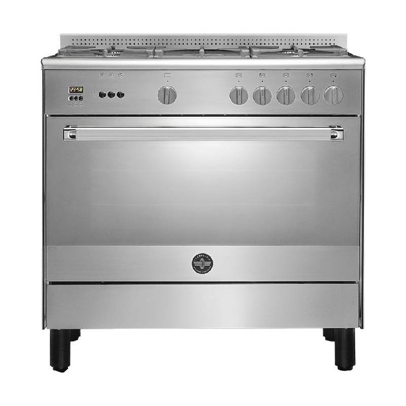La Germania Freestanding Cooker (Classica +) 90×60 cm, 5 Gas Burners, Stainless Steel – 9H10GLA1X4AWW
