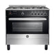 La Germania Freestanding Cooker (Moderna +) 90×60 cm, 5 Gas Burners, Stainless Steel & Black – 9L10G4A1X4AWW