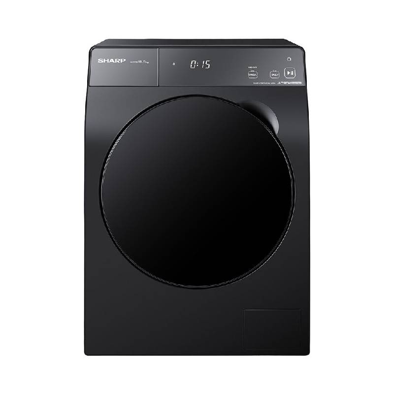 غسالة شارب K-PRO تحميل أمامي 13 كجم، موتور J-Tech Inverter، بخار، رمادي غامق – ES-FP132KLE-G