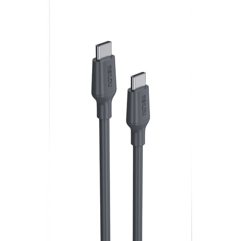 RSILOU Cable USB Type-C to USB Type-C Fast Charging 60W 120cm (R2030-001) – Black