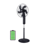 Ata , Air Rechargeable Stand Fan , 18 inches , INV96 - Black
