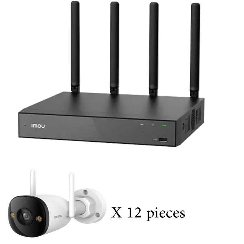 Imou Wi-Fi Kit NVR N118W-18 + 12 Imou Outdoor Wi-Fi Camera Bullet 2e 3MP