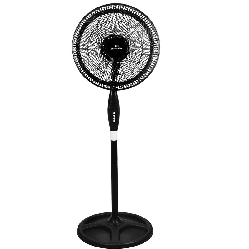 Unionaire , Stand Fan, 19 Inches, 3 Blades, 3 Speeds , USF19BMH-DS - Black