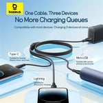 Baseus Cable 3-In-1 3.5A 1.3M