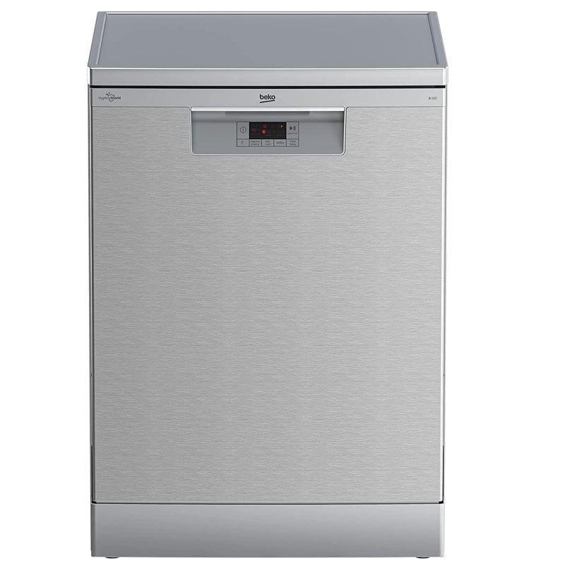 BEKO DISHWASHER , 14 PERSON , 5 PROGRAMS , SIZE 60 CM , STEAM GLOSS , BDFN15420S -SILVER
