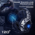 Onikuma Gaming Headphone Wired RGB LED K19 – Camo White