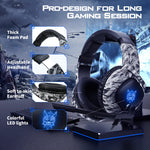 Onikuma Gaming Headphone Wired RGB LED K19 – Camo White