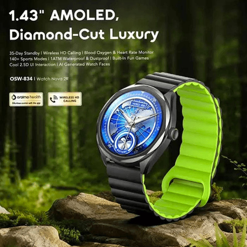 ساعة أورايمو الذكية Watch Nova 2R بشاشة AMOLED – OSW-834