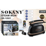 Sokany Steam Iron, 1200 Watt, 200 ml, Black - SK-12021