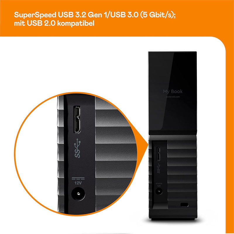 Western Digital 6TB My Book Desktop External Hard Drive USB 3.0 - WDBBGB0060HBK