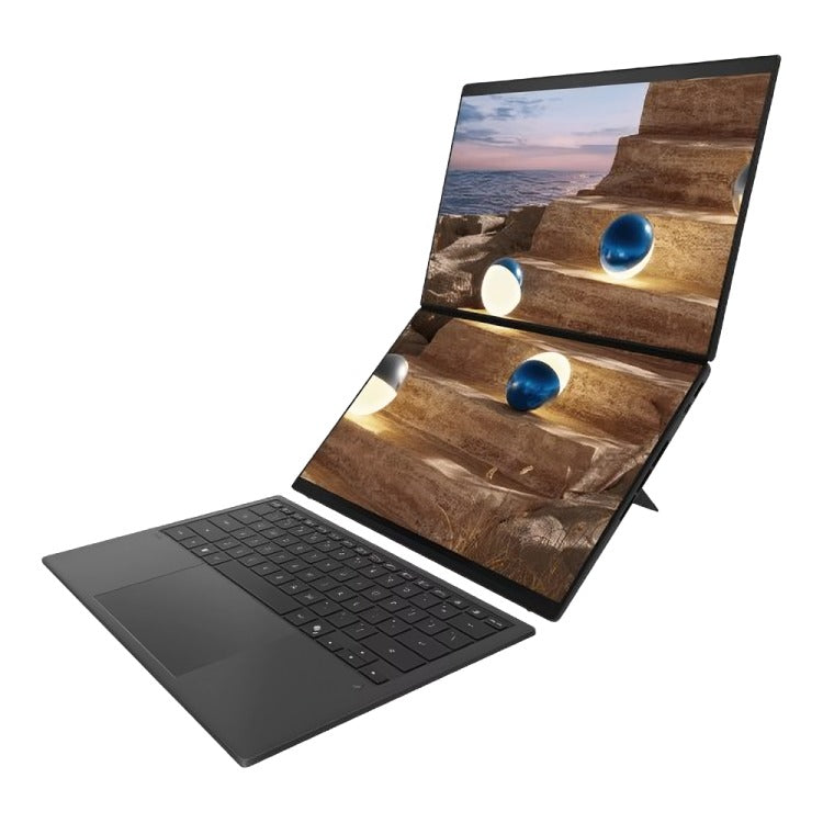 لابتوب ASUS Zenbook DUO UX807AA-SN319W، معالج Intel Core Ultra X9 378H، رام 32 جيجابايت، SSD سعة 1 تيرابايت، Intel Arc Graphics، شاشة OLED لمس 14 بوصة بدقة 3K، ويندوز 11، رمادي Moher Gray
