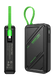 باور بانك Infinix GT Power XP20GT بسعة 20000 مللي أمبير، قدرة 55 وات مع كابل USB-C مدمج، 3 منافذ – أسود