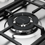 Unionaire Cooker 5 Burners 90x60 Full Safety 2 Oven Fans , C69SS-GC-511-ICPS2F-IS-2W-AL - Black & Silver
