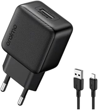 Oraimo Fast Charging Wall Adapter with Micro Cable OCW-1112EM  - Black
