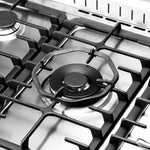 Unionaire O-Signature 3 Freestanding Gas Cooker, 5 Burners, 90×60 cm, Full Safety, C69SS-GC-383-ICPSF-1CH-OS3-2W-AL, Stainless Steel
