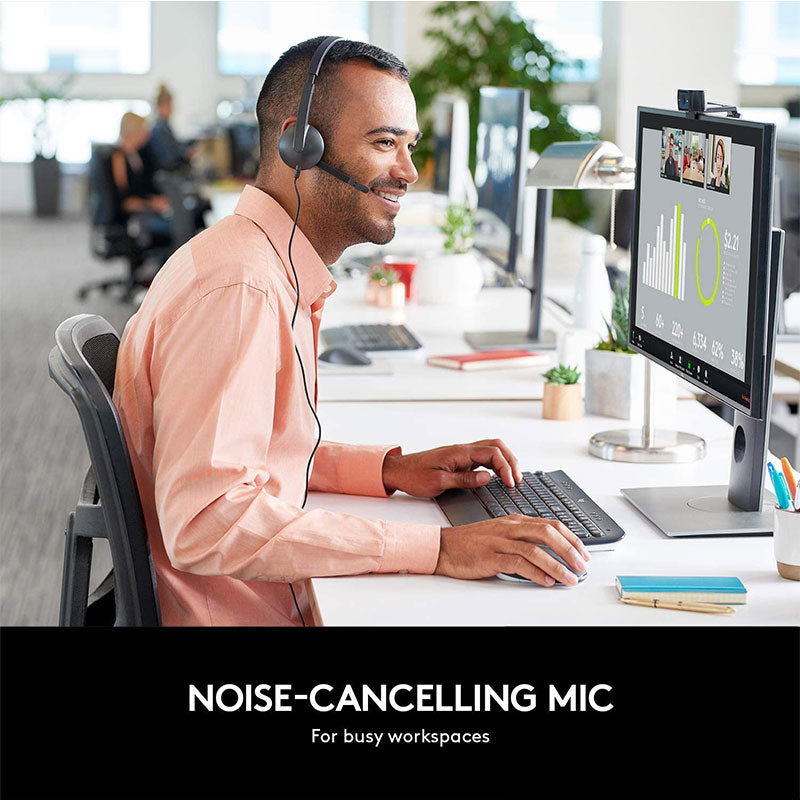 Logitech Corded Headset H340 - Black
