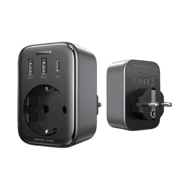 Ugreen 4-in-1 Wall Charger , 4 Ports Multi Ports , 3680 Watt CD314 - Black