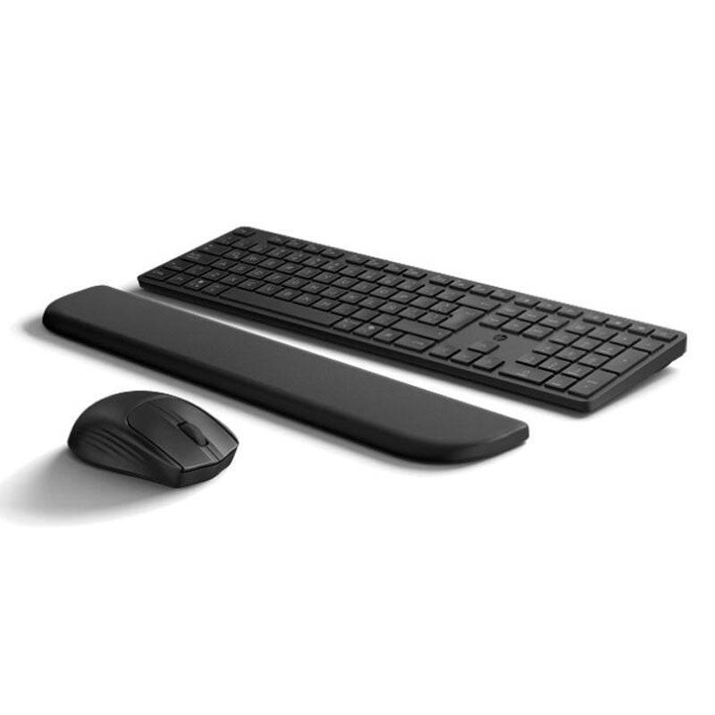 طقم لوحة مفاتيح وماوس HP 580C ثنائي الاتصال مع مسند راحة لليد أسود – BD5F2AA

