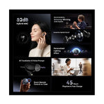 Oraimo SpaceBuds 2 Earbuds , AI Smart Noise Cancellation , Space Gray - OTW-631