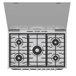 Midea 90cm Freestanding Gas Cooker – 5 Burners, Full Safety, MFO-MG36LE(SS)-VT Stainless Steel