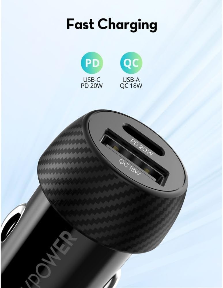 Ravpower RP-VC1016 20W Car charger 2 ports 1A 1C - Black