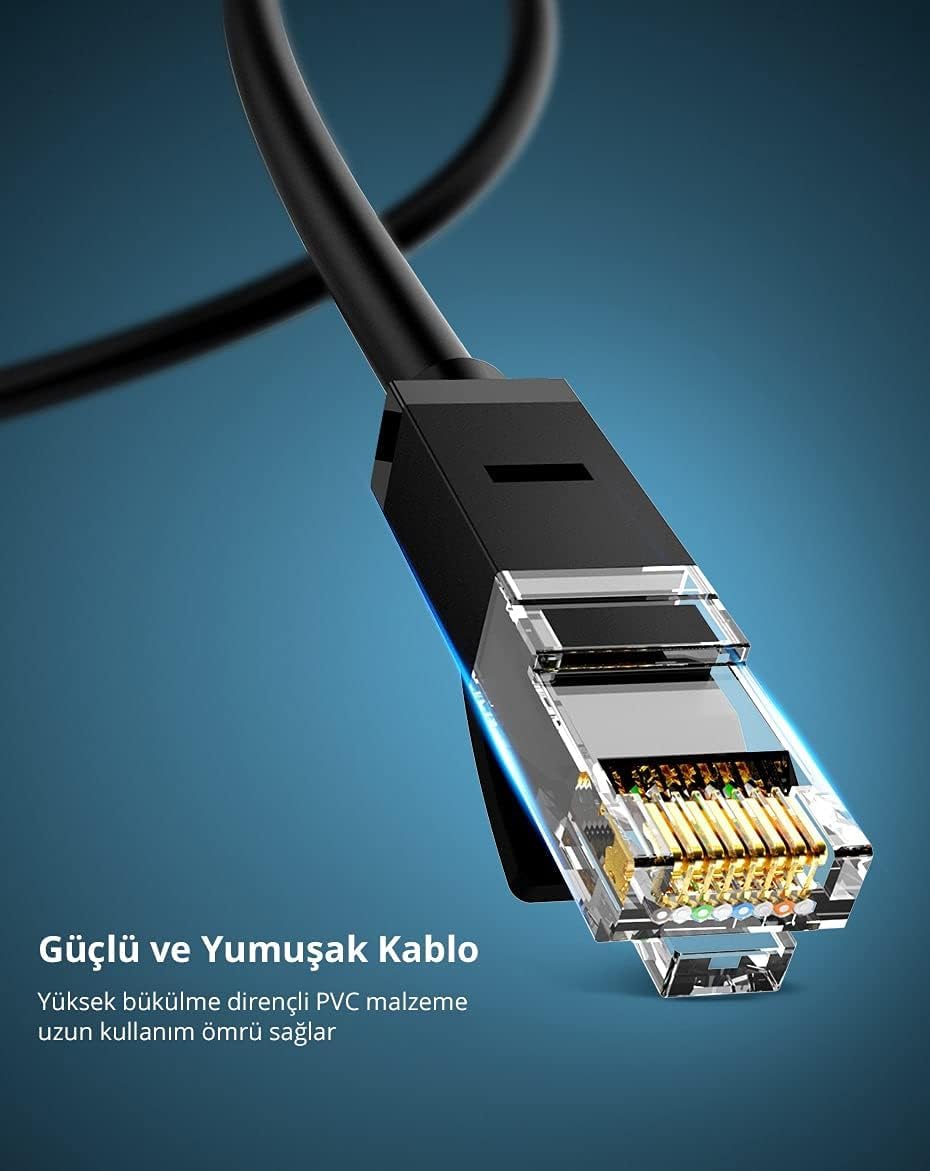 Ugreen Cat 6 U/UTP Lan Cable 8m - Black 