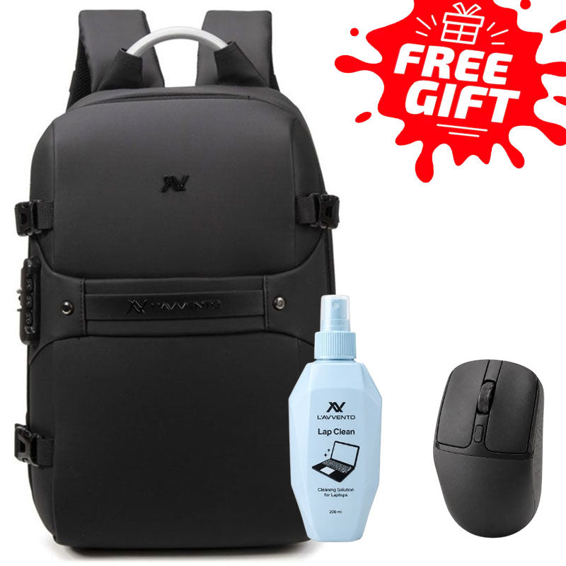 Lavvento BGV06 15.6 Inch Laptop Backpack with free gift mouse and cleaner