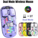 Cobraa R55 Rechargeable Transparent wireless & Bluetooth Mouse
