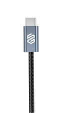 كابل Smart Gate USB-C إلى USB-C مضفر بالألومنيوم بطول 1.5 متر – 100 وات – أسود
