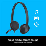 Logitech Corded Headset H340 - Black