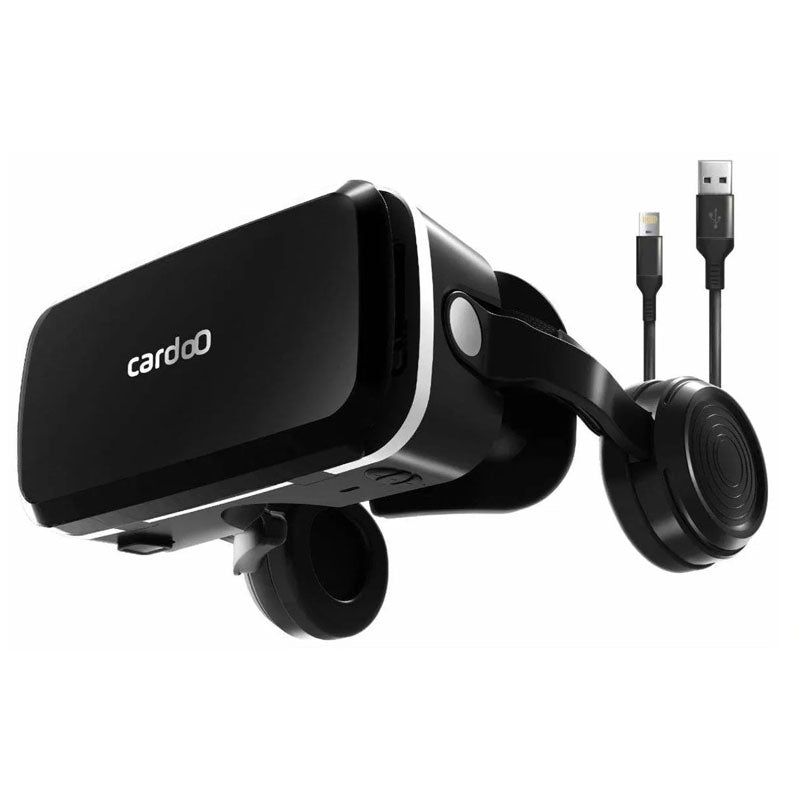CardoO Pro L Virtual Reality, With Lightning Cable, 360 Panoramic View & Built-in Wired Headphones - Black