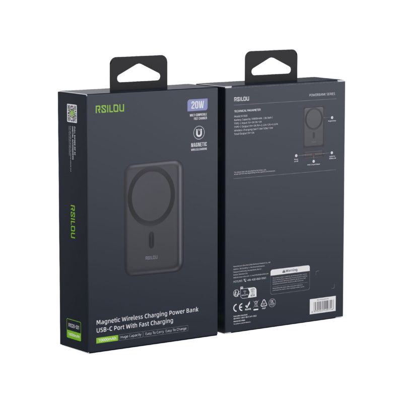 Rsilou Magnetic Wireless Power Bank 10000mAh 20W R1020-002