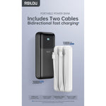 Rsilou Power Bank 20000mAh 22.5W Built-in Cables R1013-001