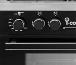 Unionaire Cooker 5 Burners 90x60 Full Safety 2 Oven Fans , C69SS-GC-511-ICPS2F-IS-2W-AL - Black & Silver